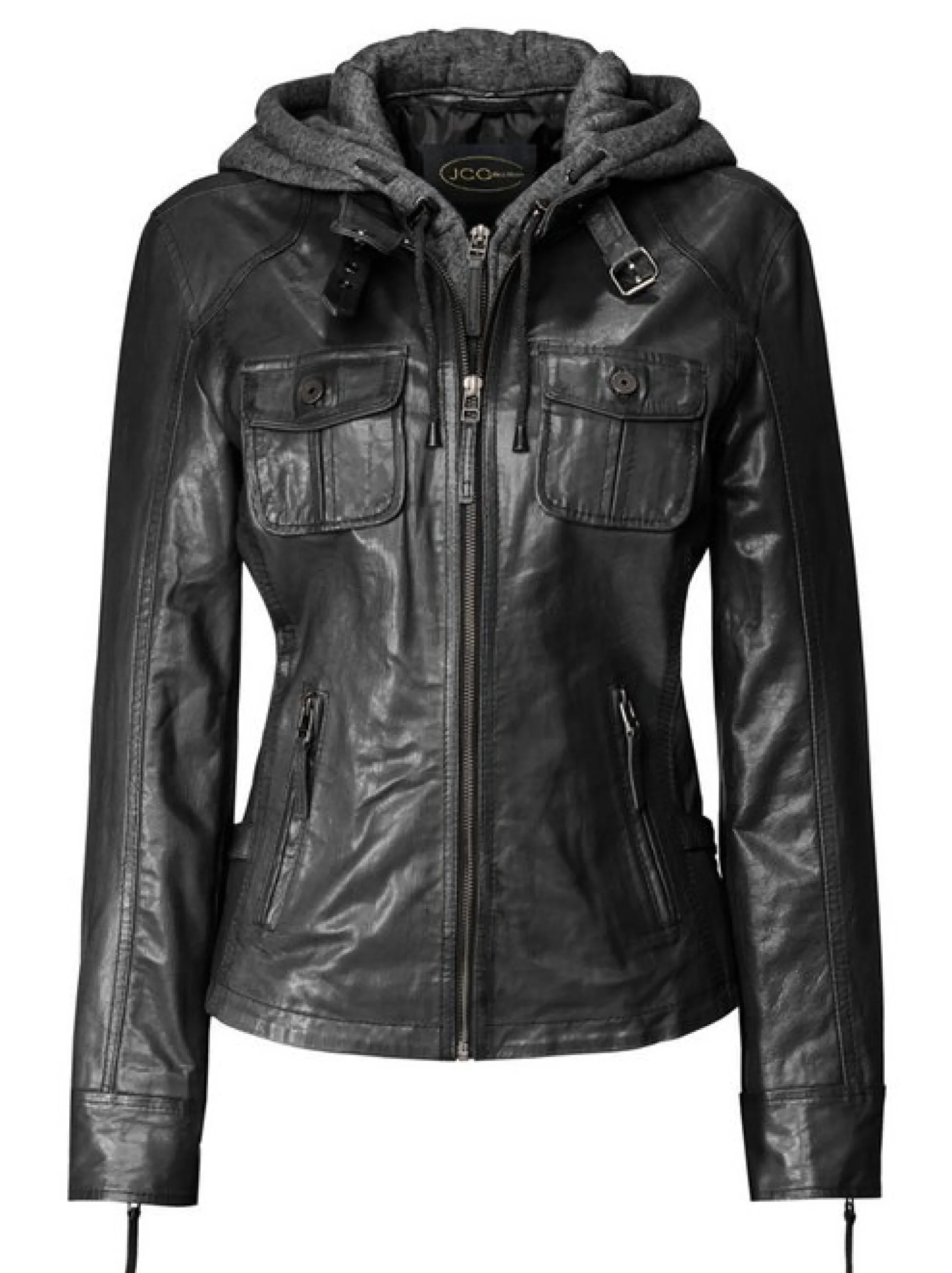 JCC Damen Lederjacke in schwarz