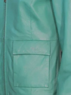 JCC Damen Lederjacke in türkis