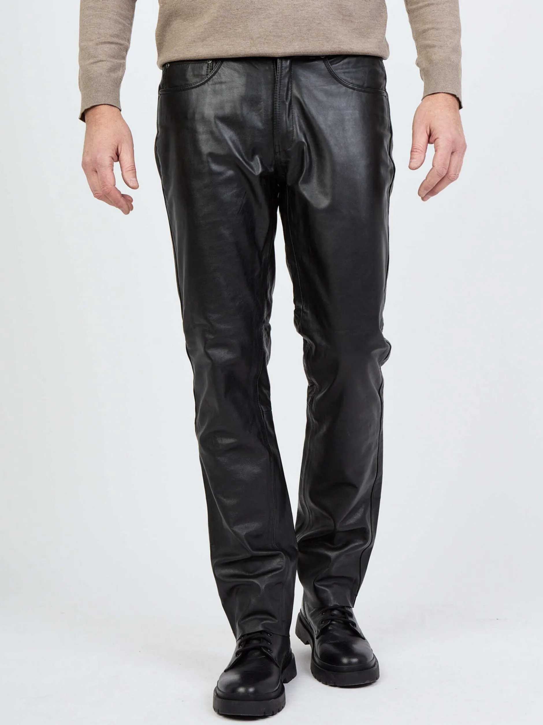 JCC Herren Lederhose in schwarz