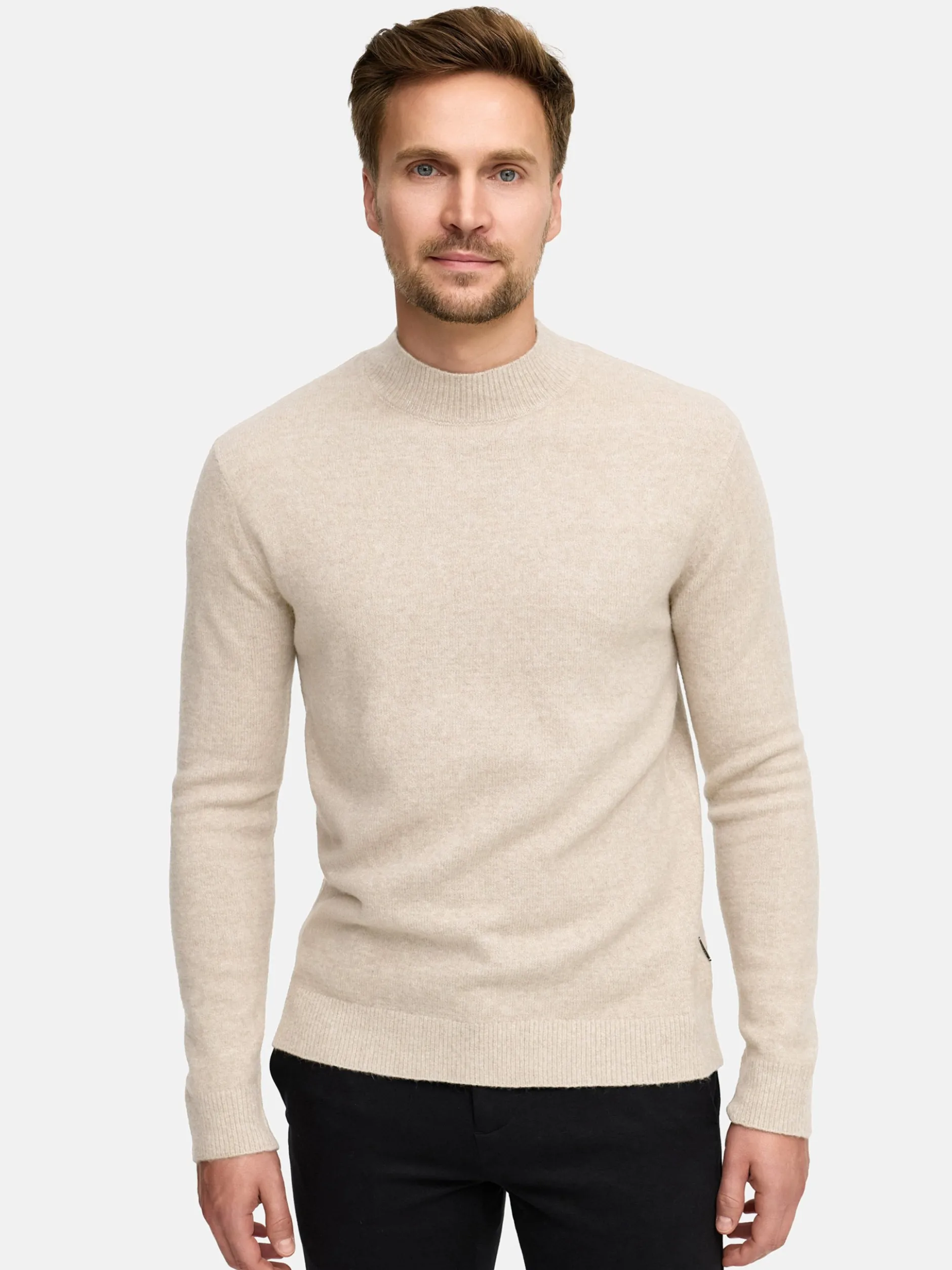 Jeff Herren Strickpullover - JFCollin turtle neck in beige