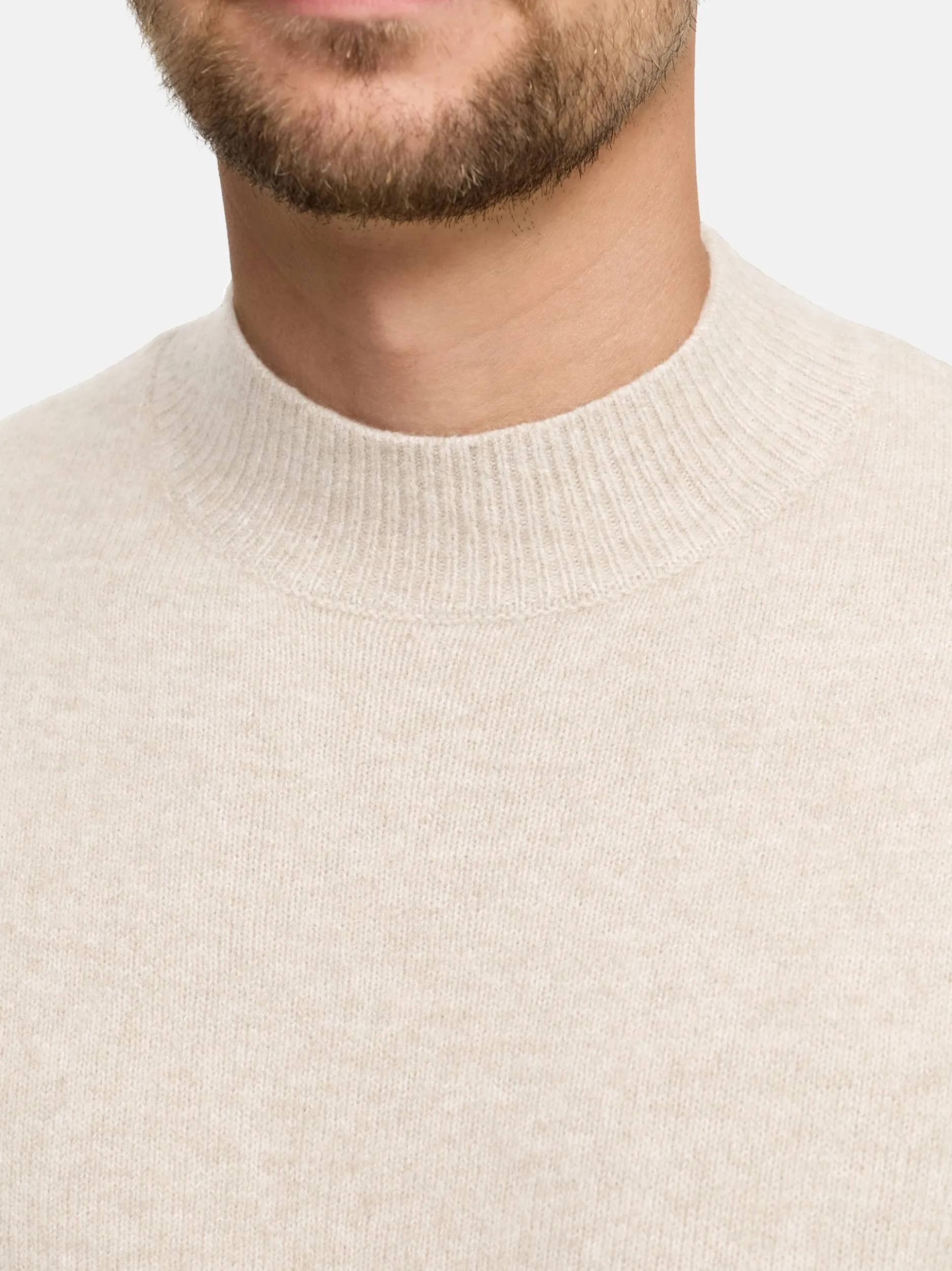 Jeff Herren Strickpullover - JFCollin turtle neck in beige