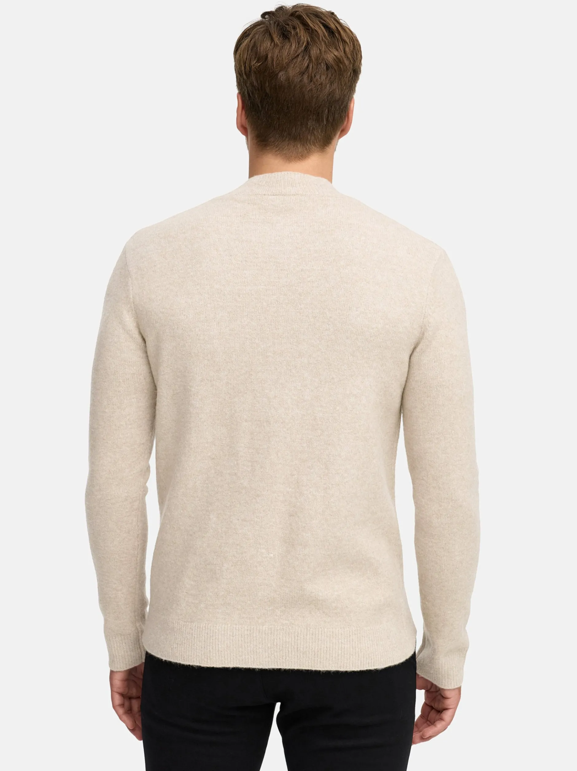 Jeff Herren Strickpullover - JFCollin turtle neck in beige