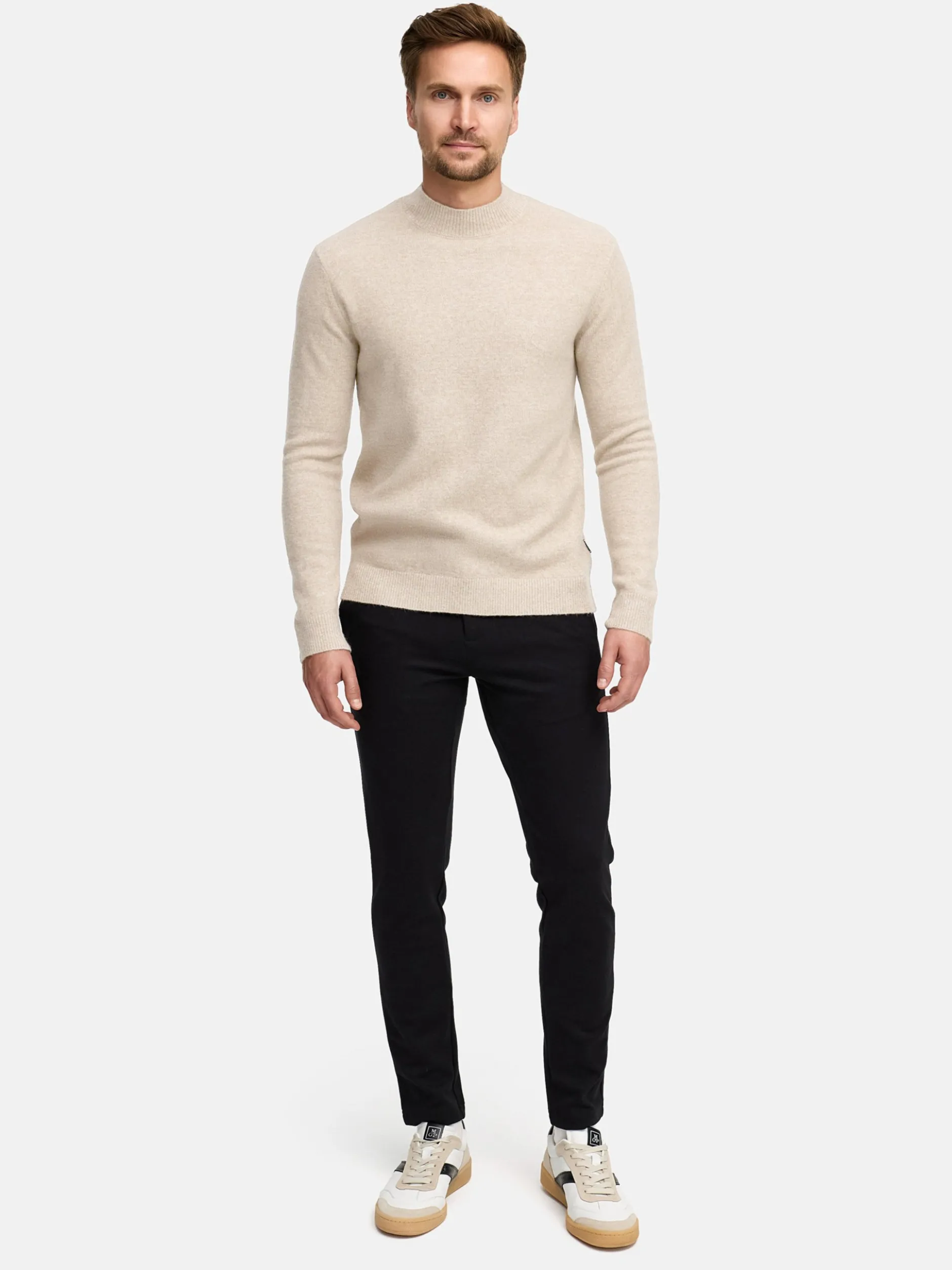 Jeff Herren Strickpullover - JFCollin turtle neck in beige