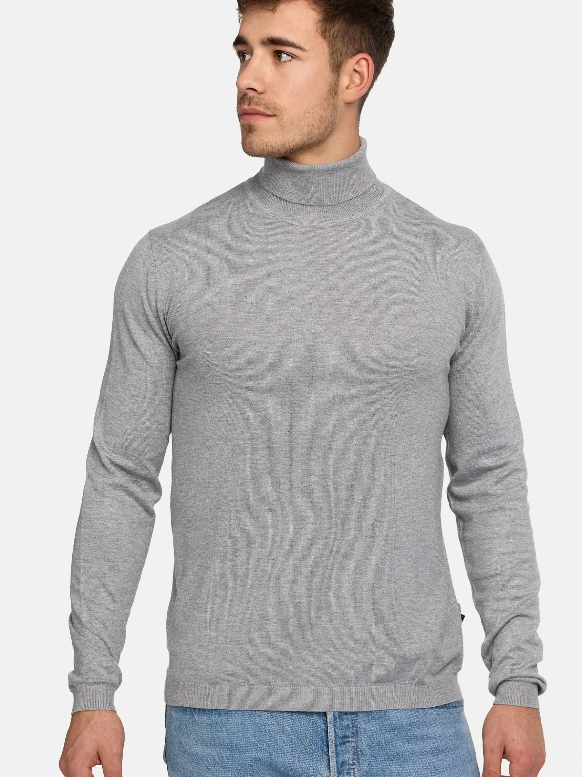 Jeff Herren Strickpullover - Malcolm in hellgrau