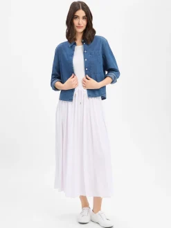 JOOP! Damen Maxikleid - Tildy in weiß - Ärmel: ohne Arm