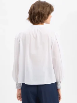 JOOP! Damen Spitzenbluse - Bionda in weiß