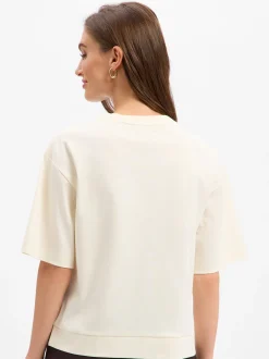 JOOP! Damen T-Shirt - Tede in ecru - Ärmel: kurzarm