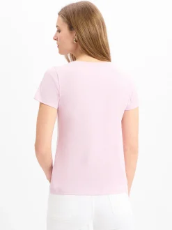 JOOP! Damen T-Shirt - Tobie in altrosa - Ärmel: kurzarm