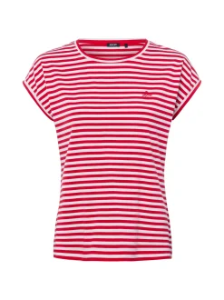 JOOP! Damen T-Shirt - Tulia in rot weiß - Ärmel: kurzarm