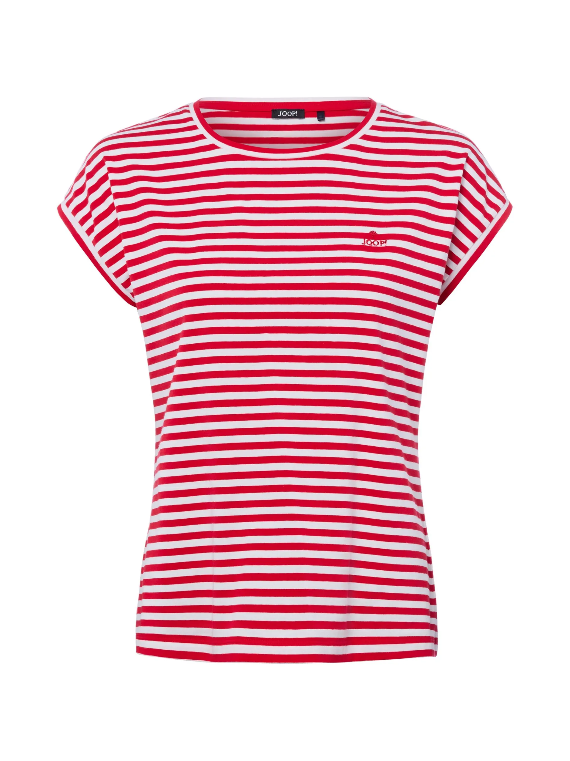 JOOP! Damen T-Shirt - Tulia in rot weiß - Ärmel: kurzarm