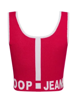 Joop Jeans Damen Top in rot - Ausschnitt: Rundhals