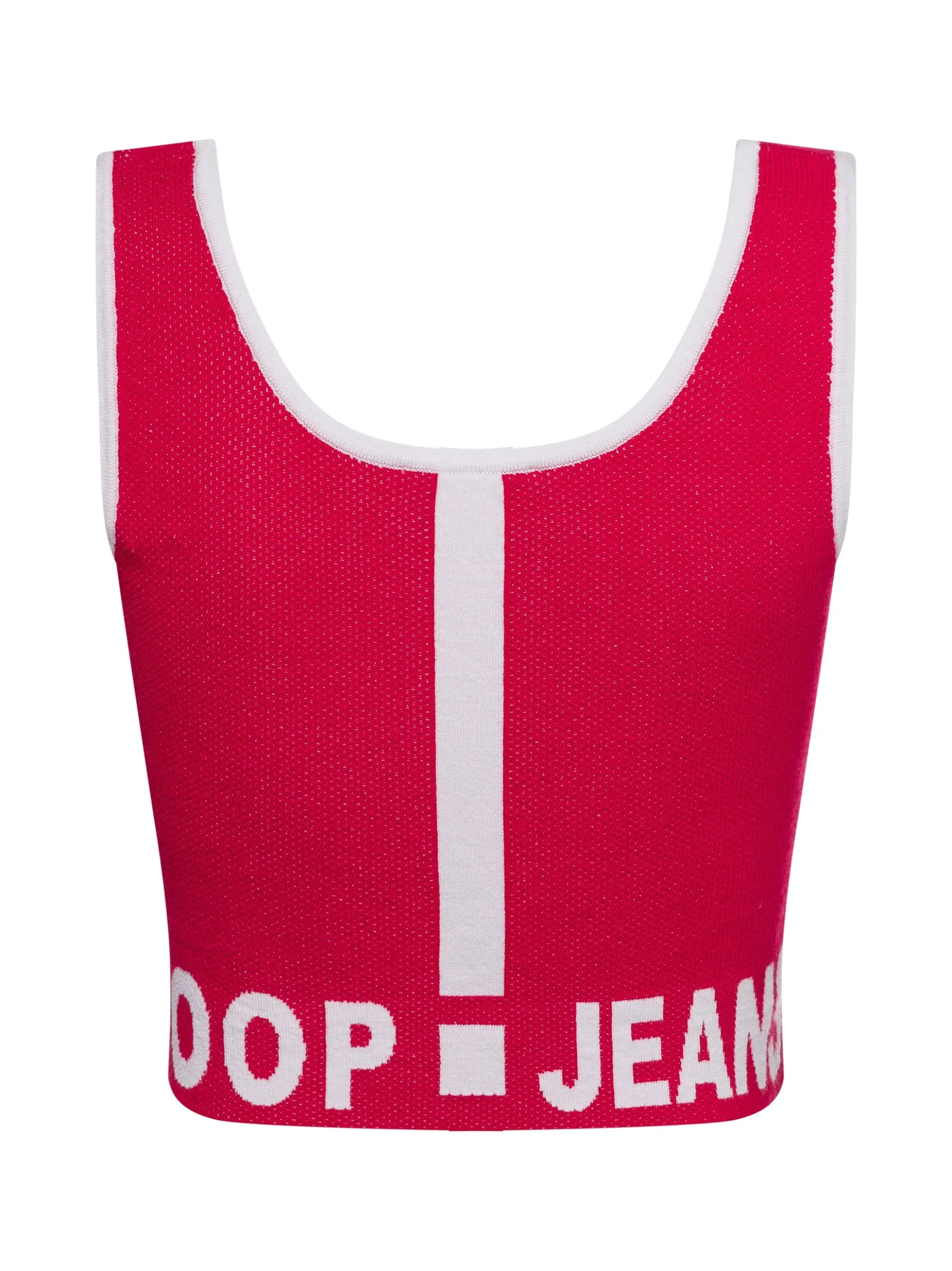 Joop Jeans Damen Top in rot - Ausschnitt: Rundhals