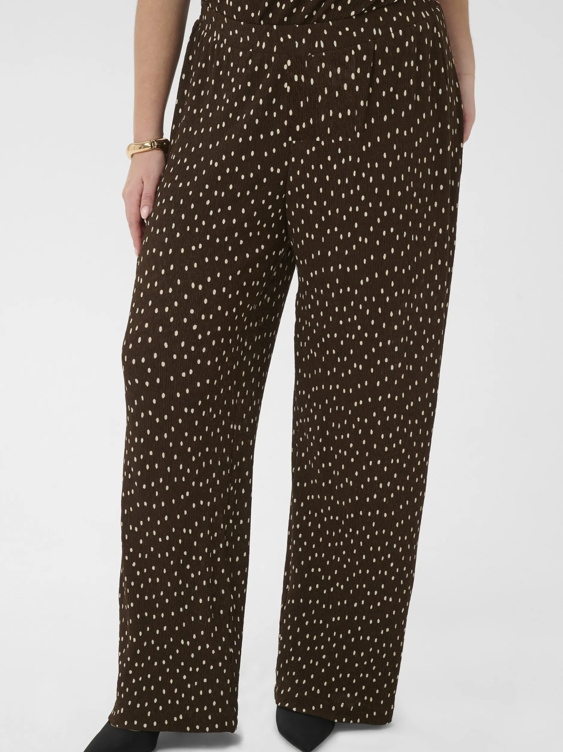 Kaffe Curve Damen Jerseyhose KCmyra in braun
