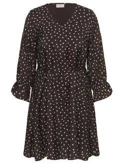 Kaffe Curve Damen Kleid KCditte in braun