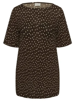 Kaffe Curve Damen T-Shirt KCmyra in braun