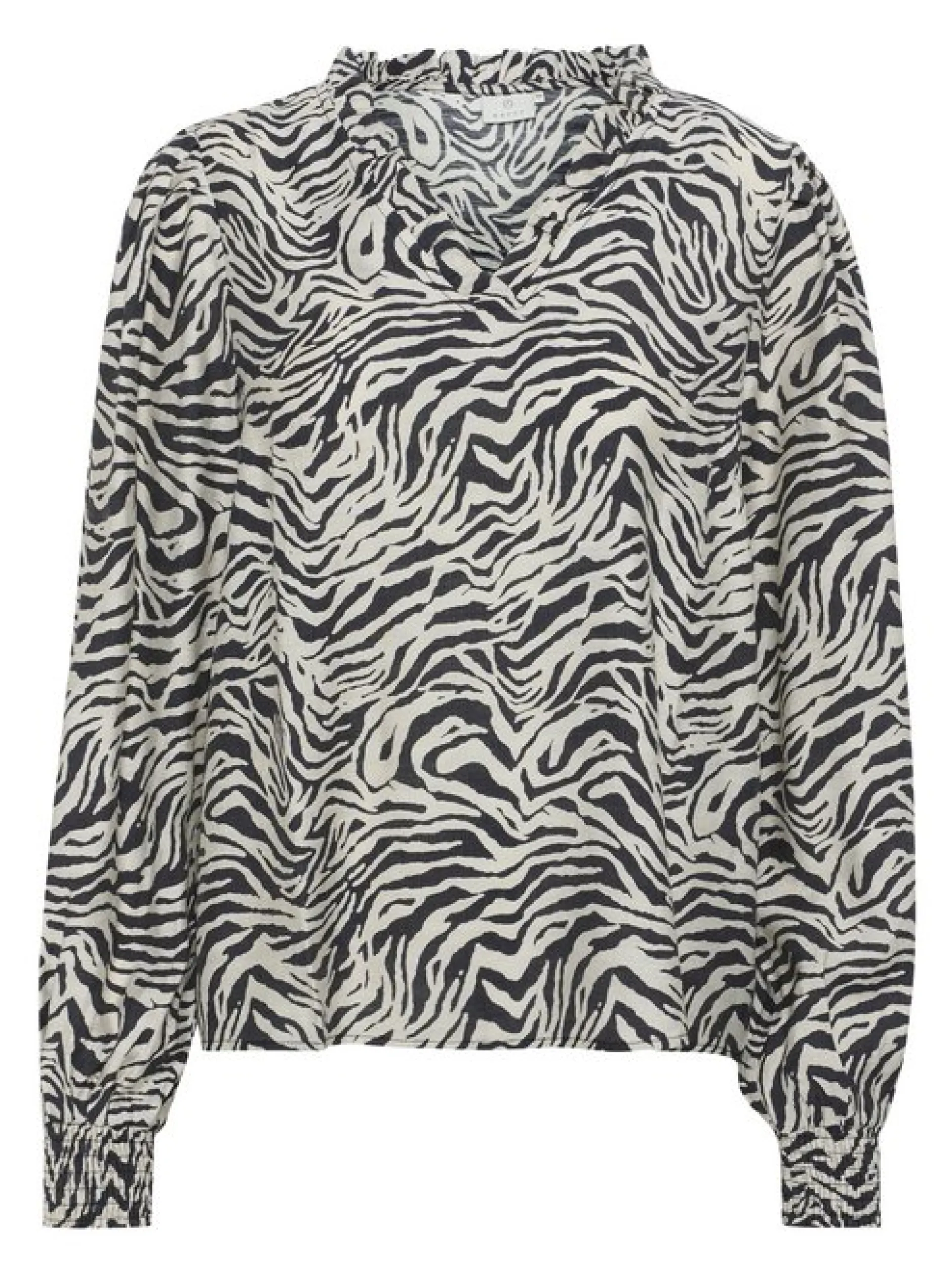 Kaffe Damen Bluse KAjodie in ecru schwarz