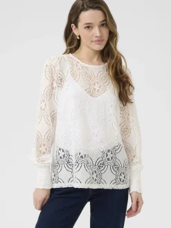Kaffe Damen Bluse KAraula in weiß
