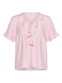 Kaffe Damen Bluse kurzarm KAmariana in pink