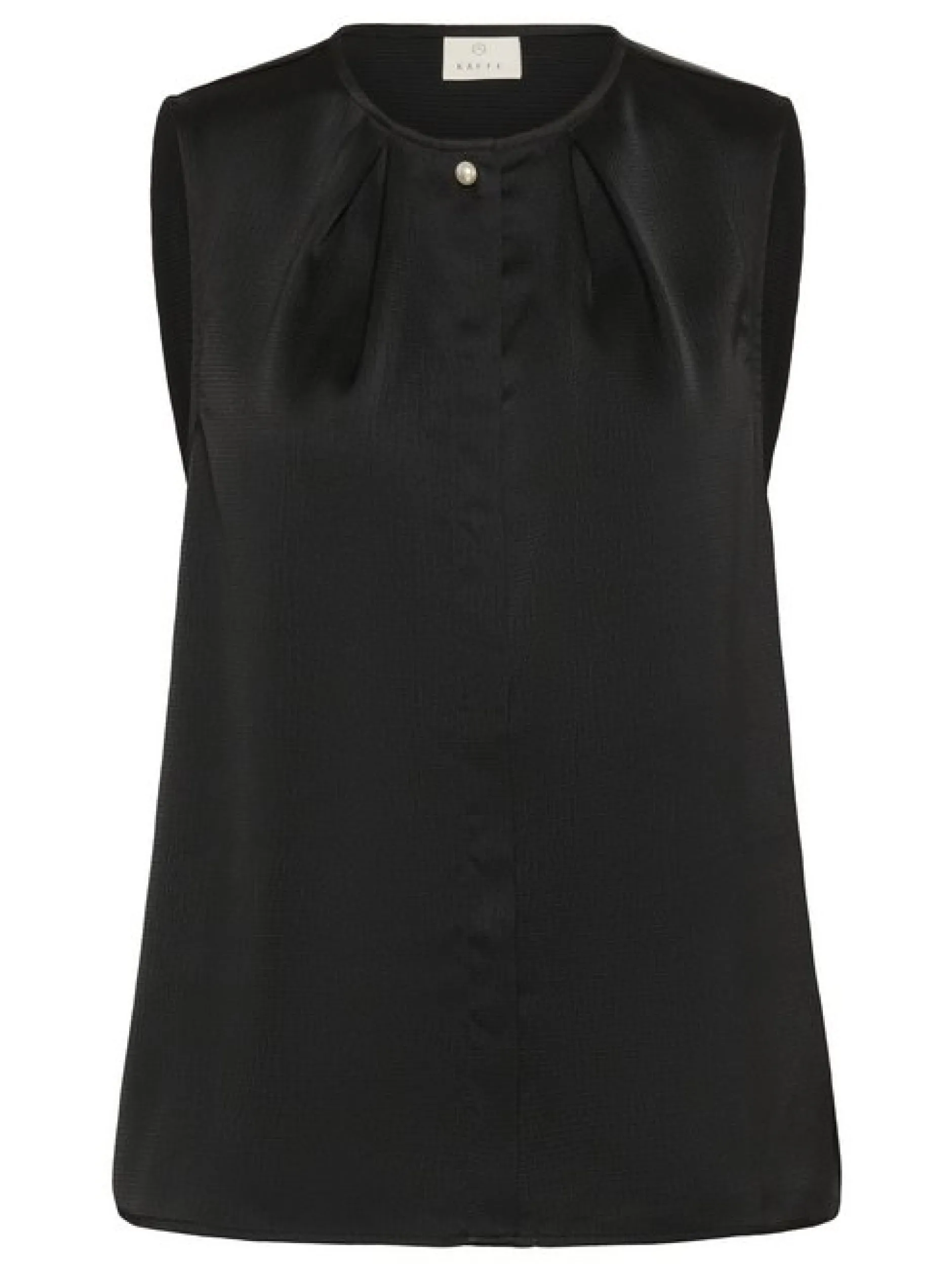 Kaffe Damen Bluse ärmellos KAvera in schwarz