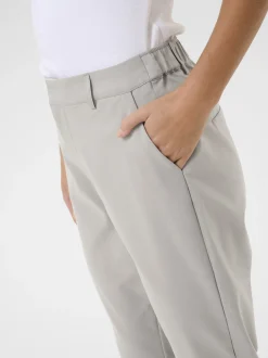 Kaffe Damen Casual Hose KAloraine Hohe Taille in hellgrau