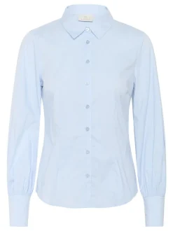 Kaffe Damen Hemdbluse KAnicole in blau