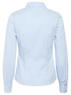 Kaffe Damen Hemdbluse KAnicole in blau