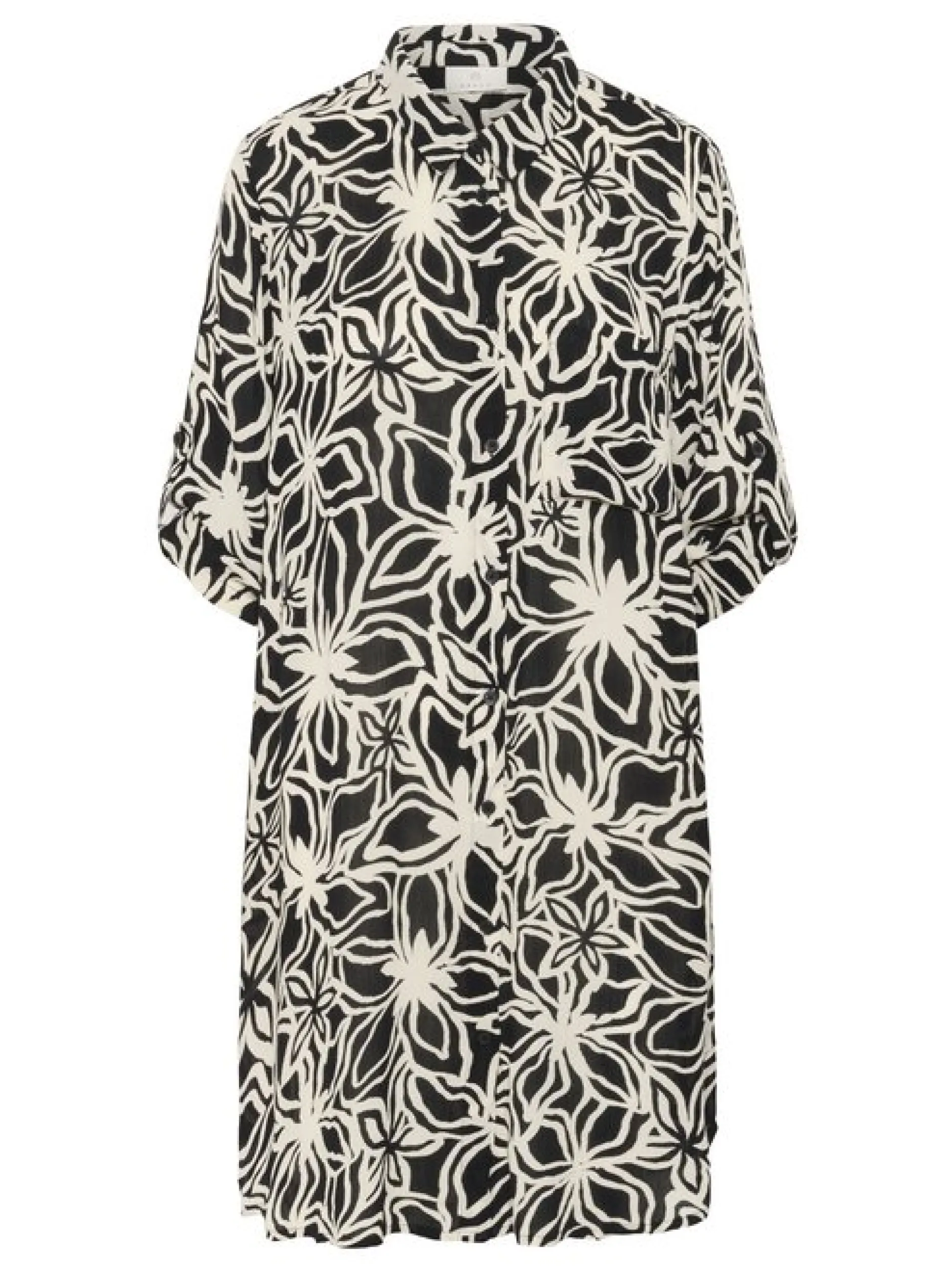 Kaffe Damen Hemdblusenkleid KAhildur in schwarz