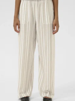 Kaffe Damen Hose KAmilia Hohe Taille in weiß