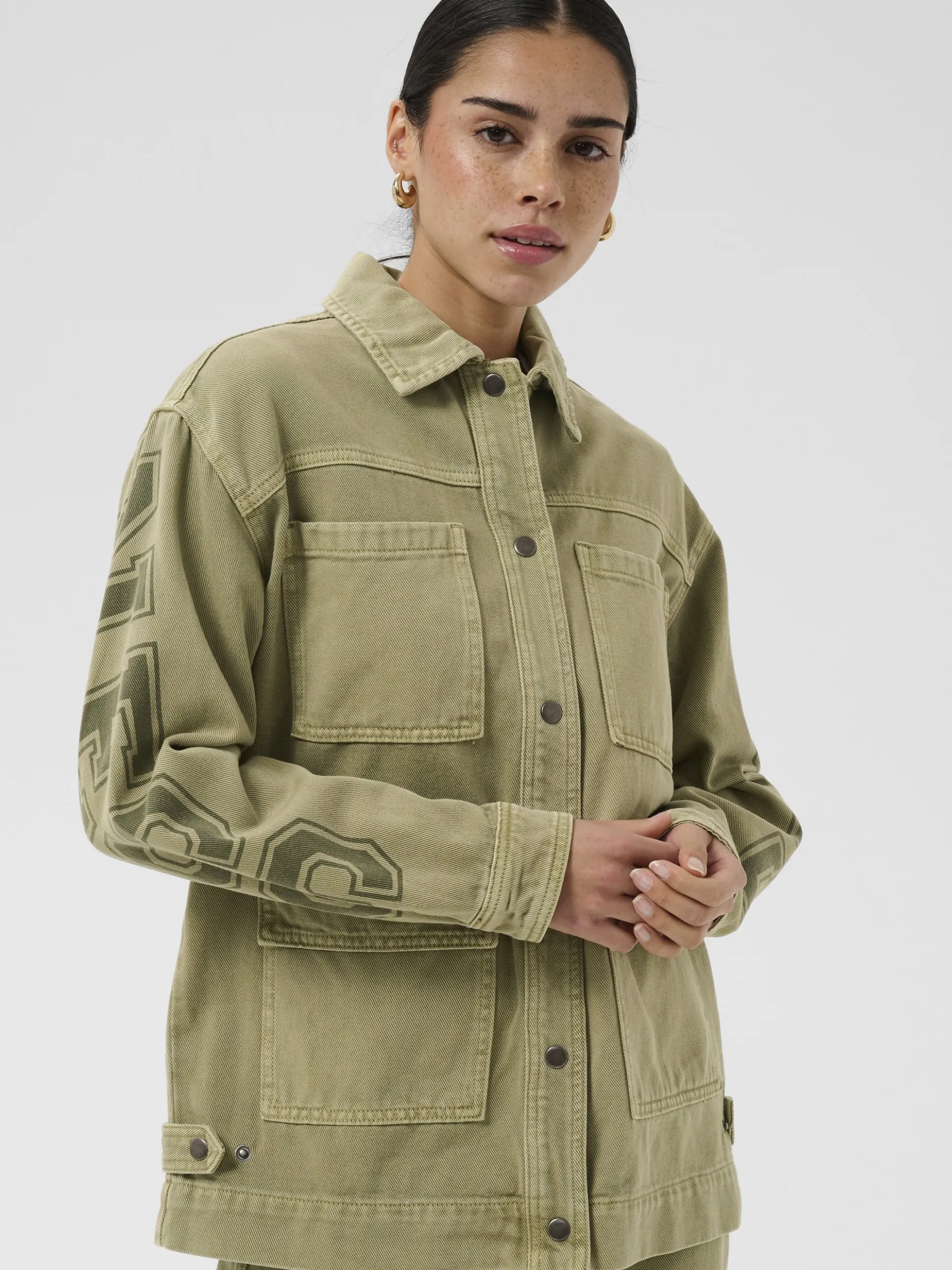 Kaffe Damen Jacke KAmimi in oliv