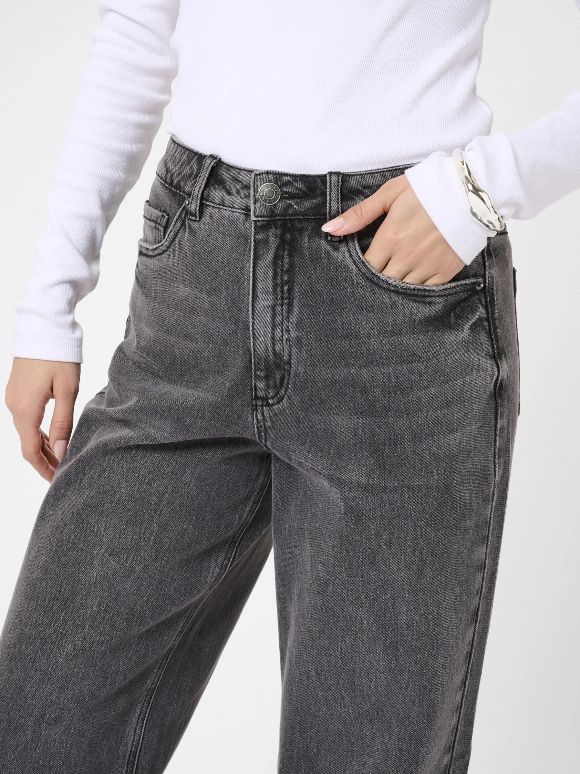 Kaffe Damen Jeans KAmeadow in grau