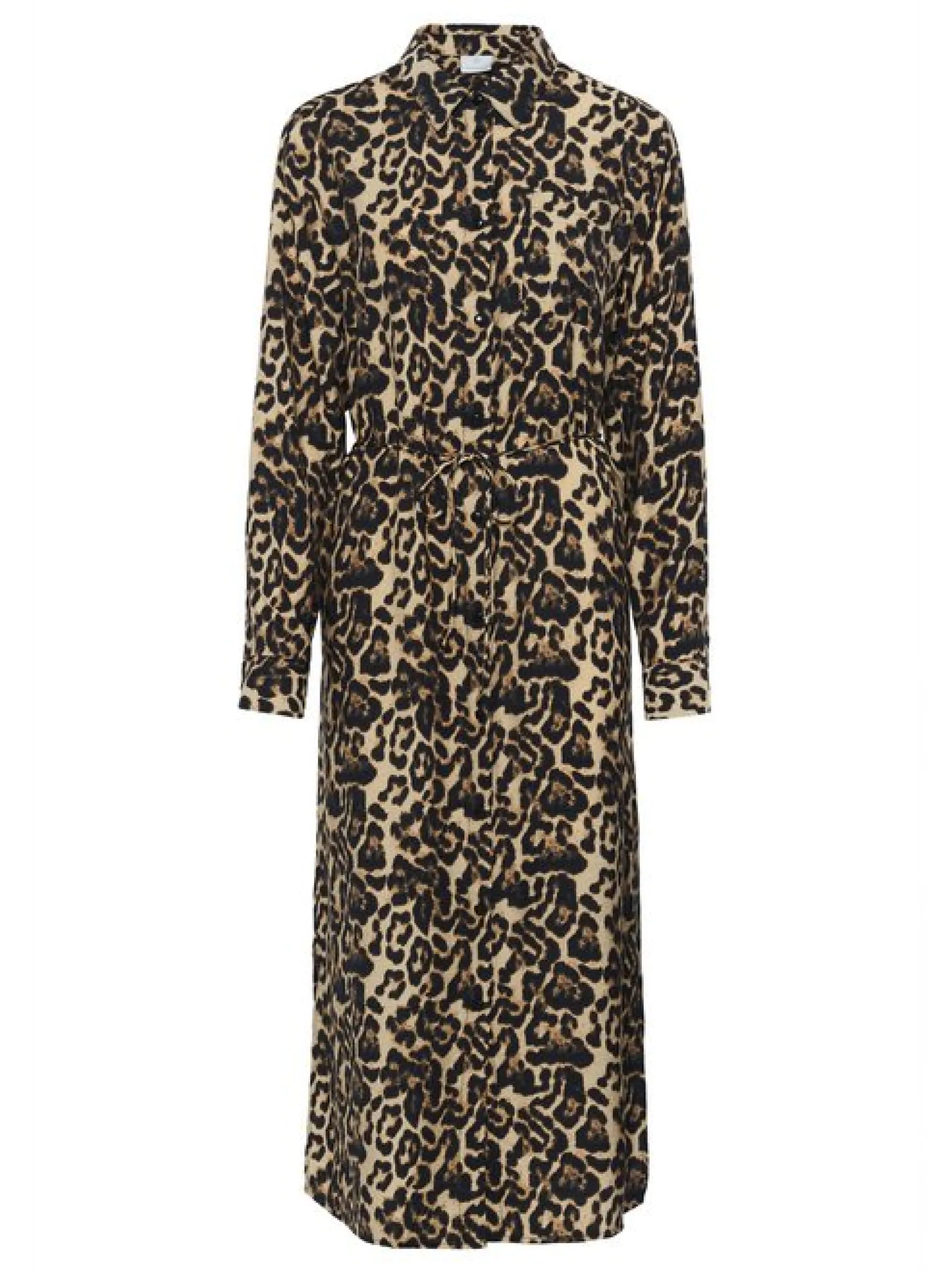 Kaffe Damen Kleid KAhannah in beige schwarz