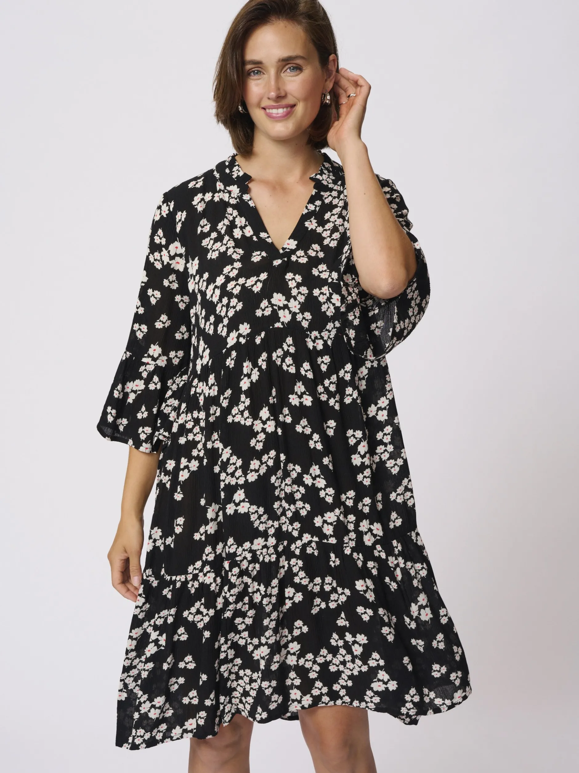 Kaffe Damen Kleid KAhera in schwarz