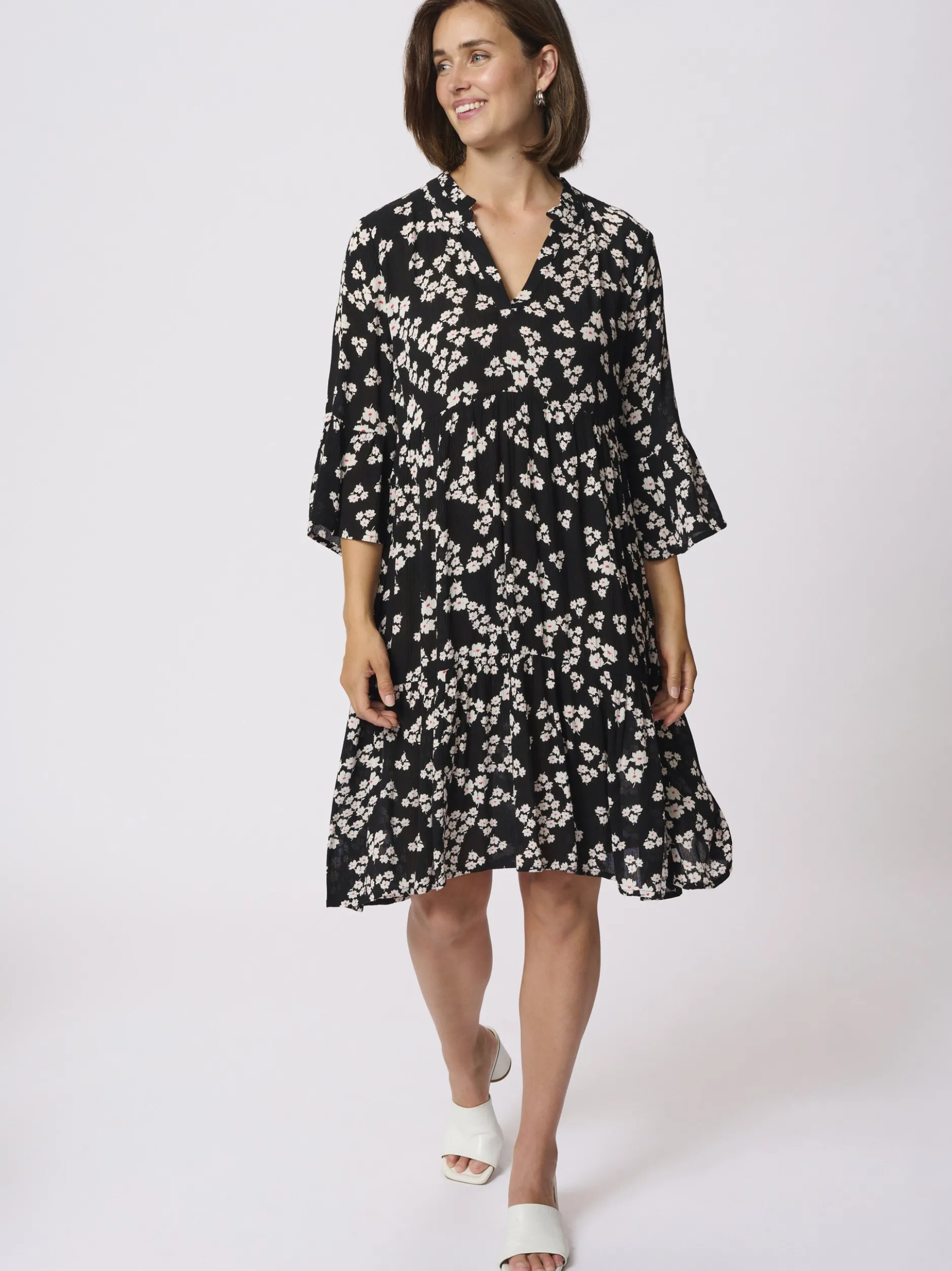 Kaffe Damen Kleid KAhera in schwarz