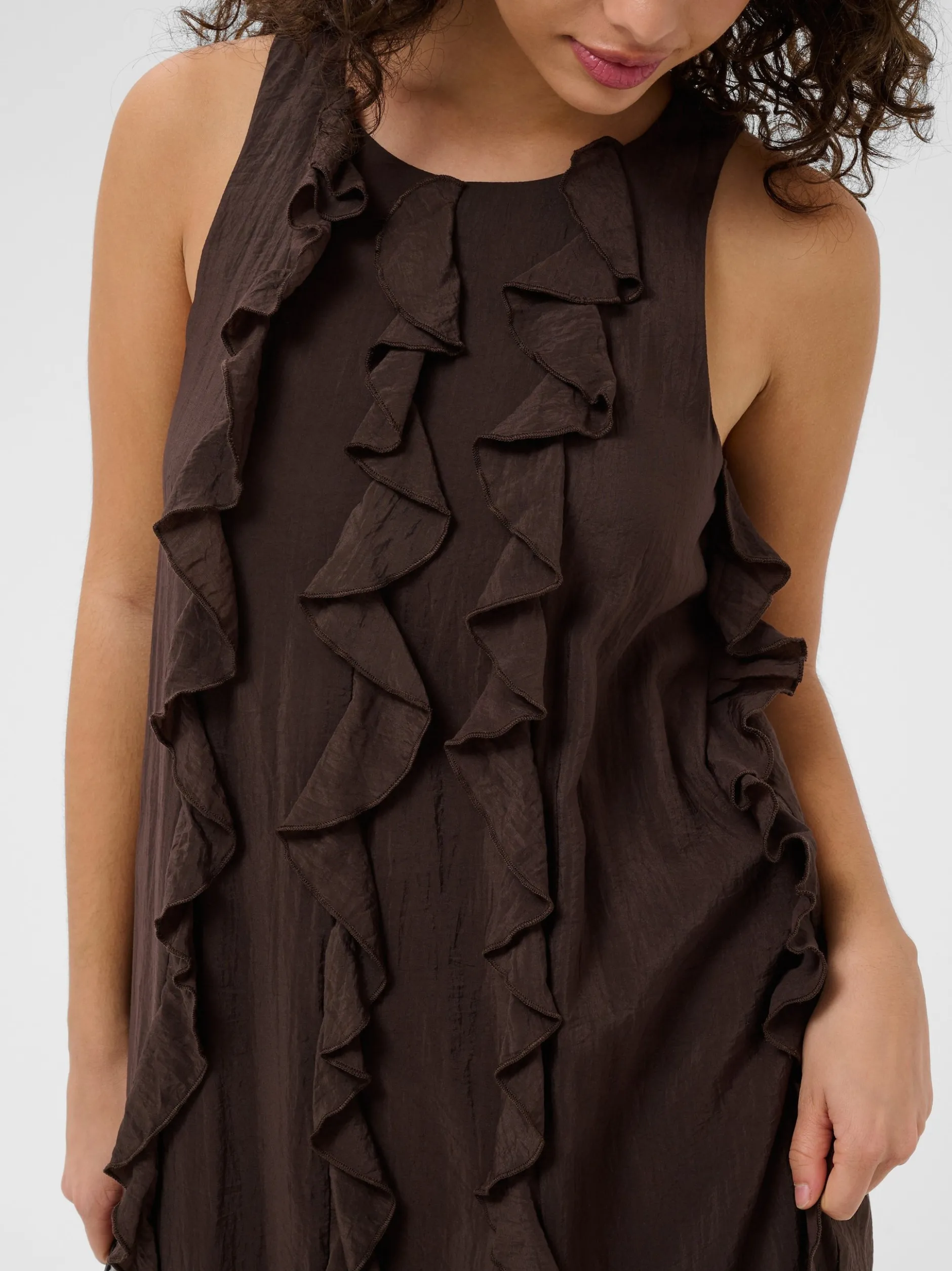 Kaffe Damen Kleid KAines in braun