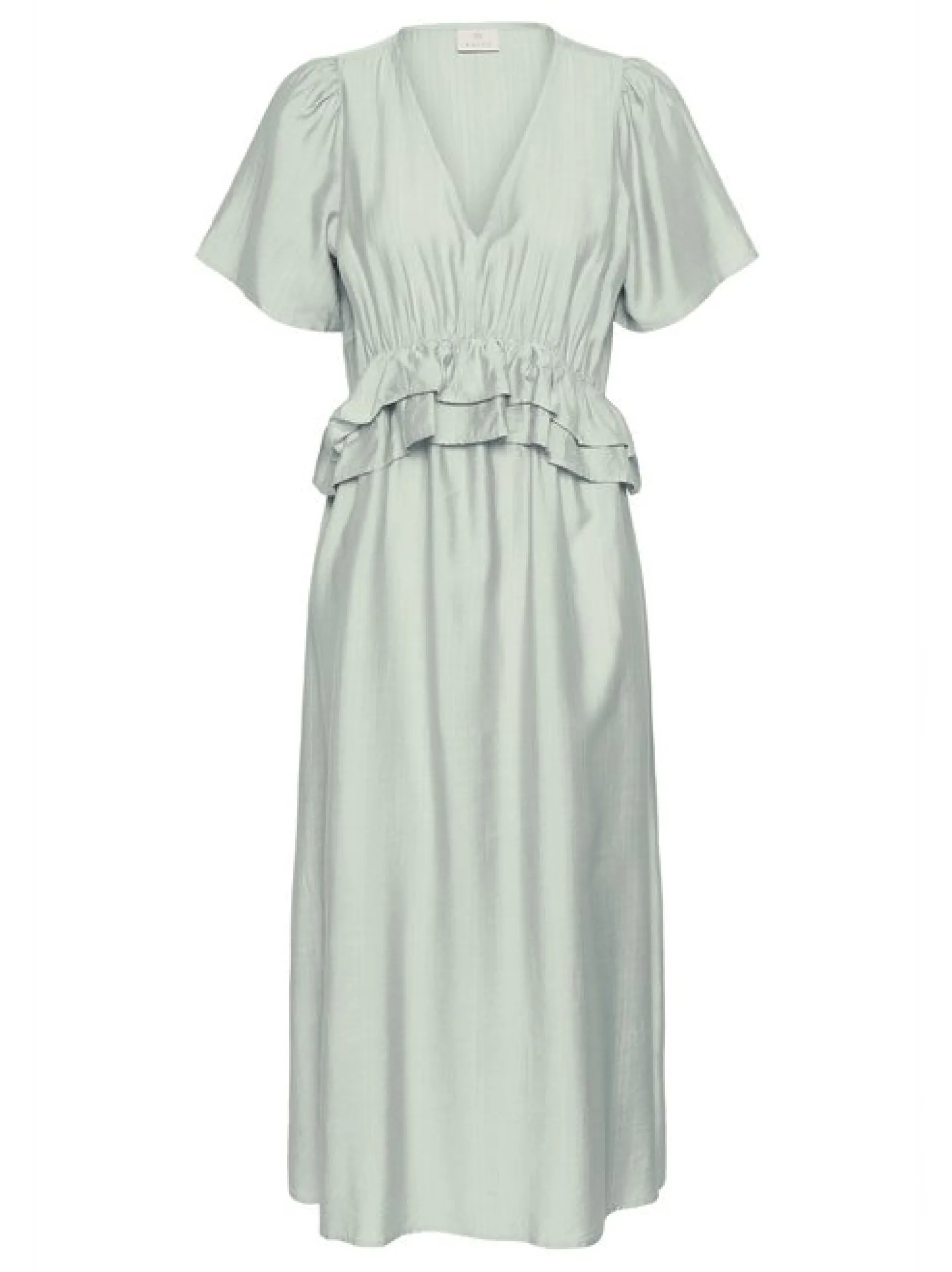 Kaffe Damen Kleid KAjasmin Elastische Taille in grün