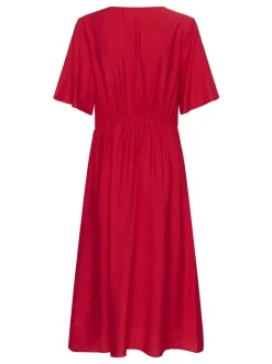 Kaffe Damen Kleid KAjasmin in rot