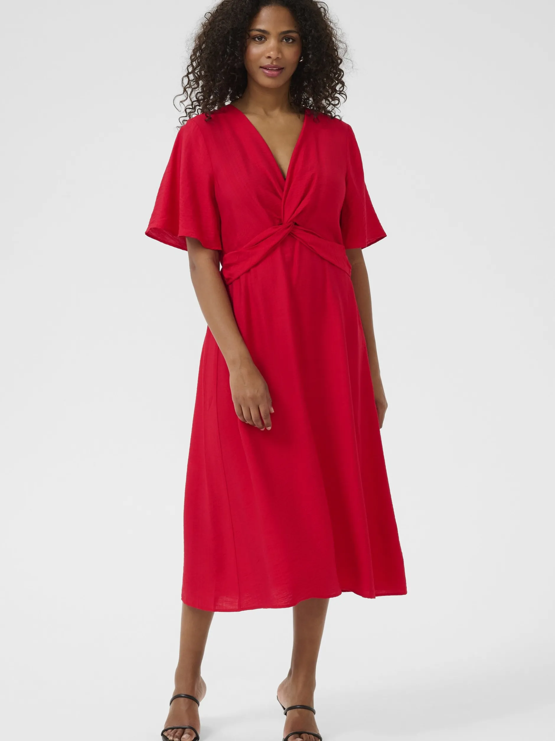 Kaffe Damen Kleid KAjasmin in rot