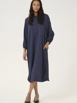 Kaffe Damen Kleid KAlauren in indigo