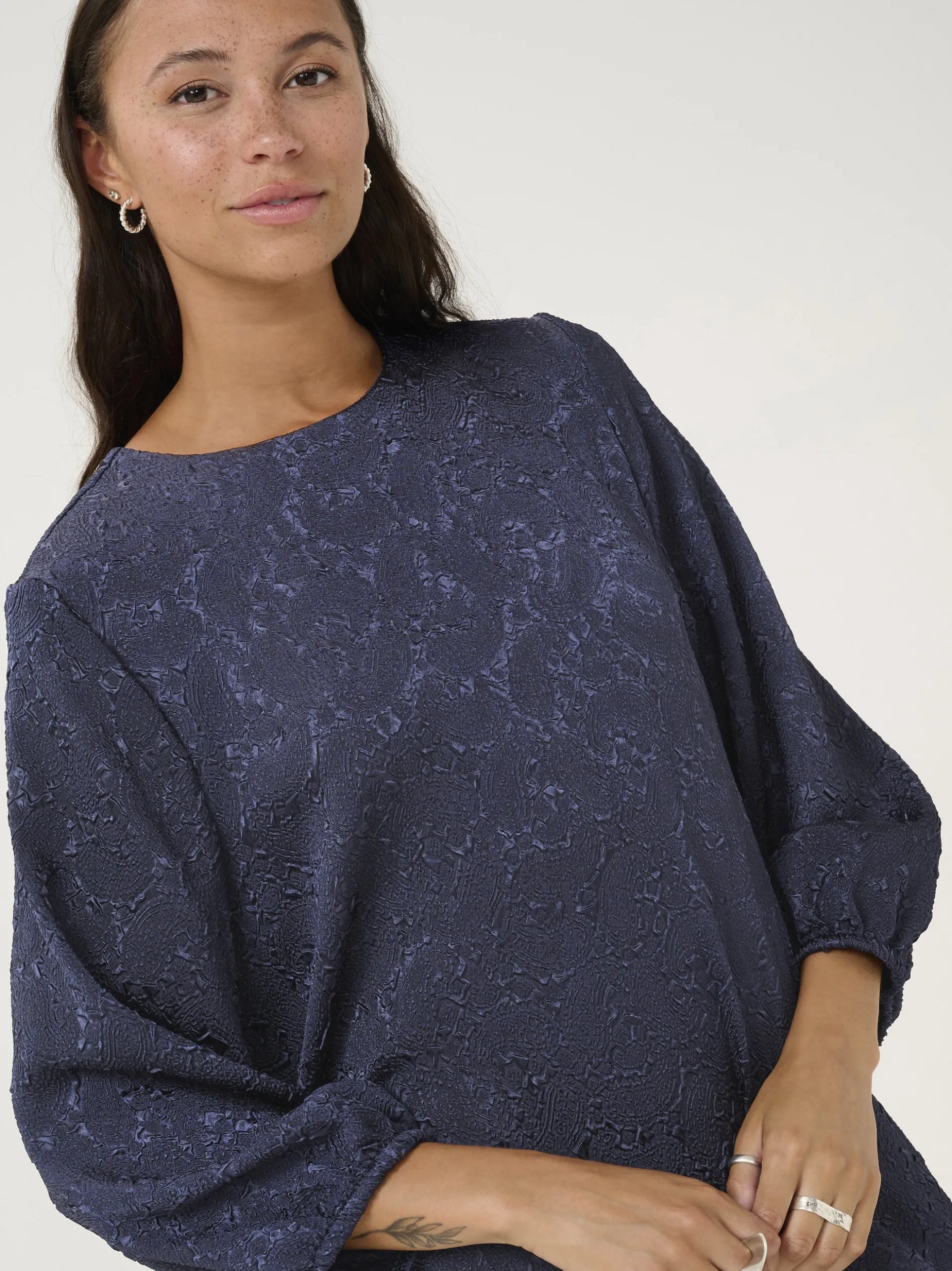 Kaffe Damen Kleid KAlauren in indigo