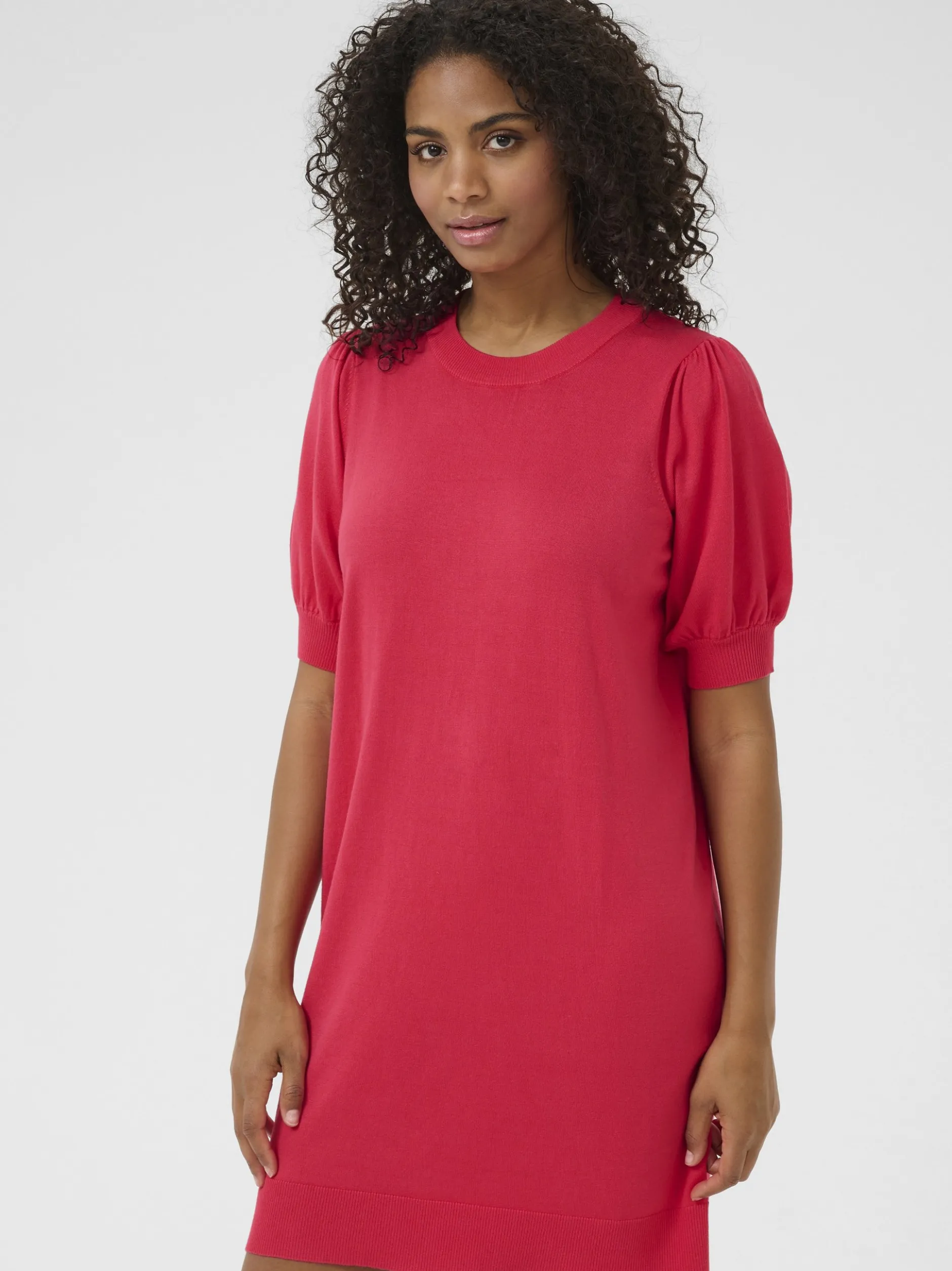 Kaffe Damen Kleid KAlizza in himbeer