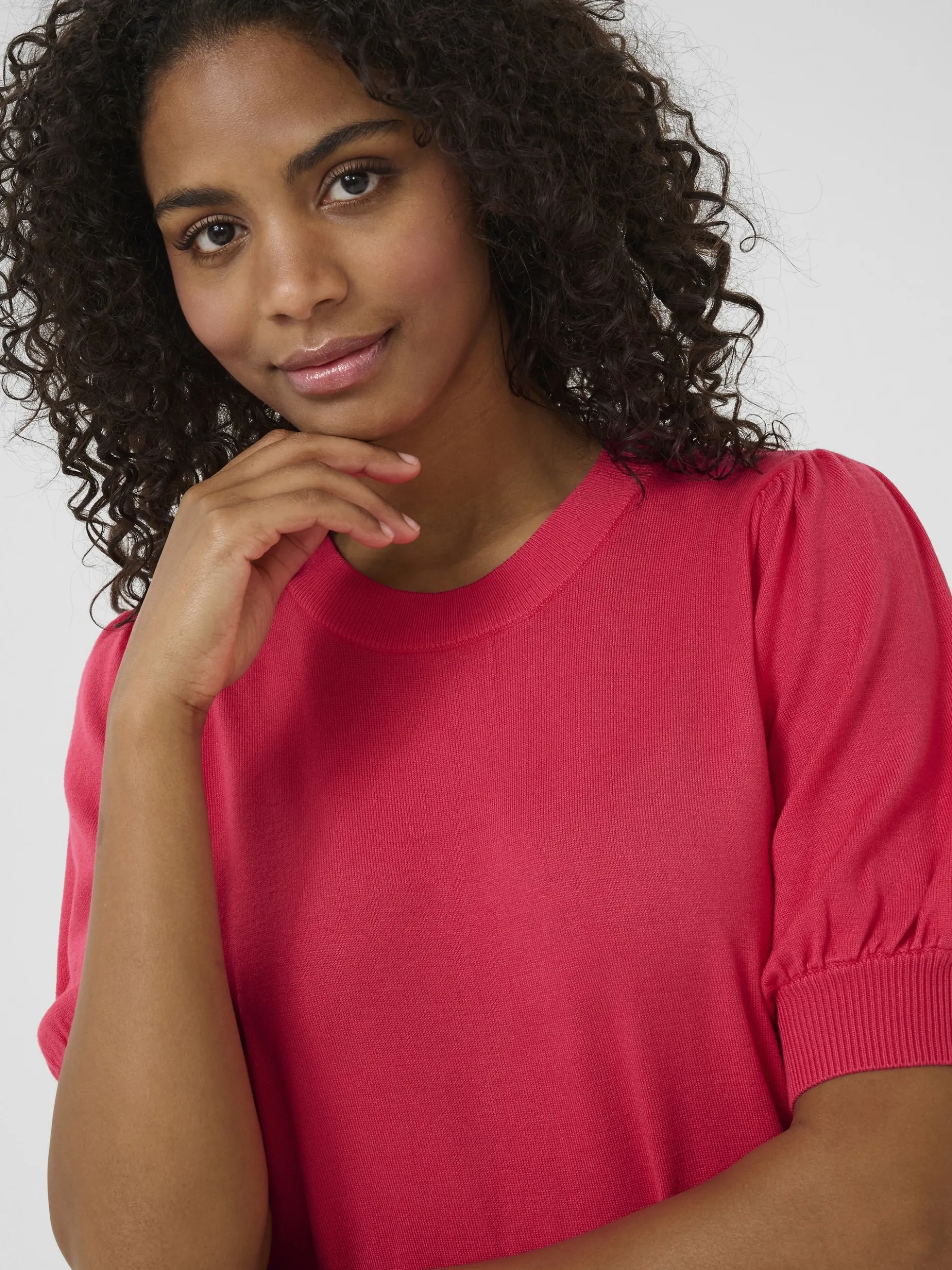 Kaffe Damen Kleid KAlizza in himbeer