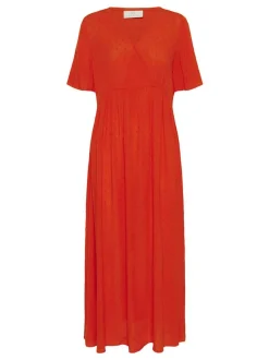 Kaffe Damen Kleid KAmyrna in rot
