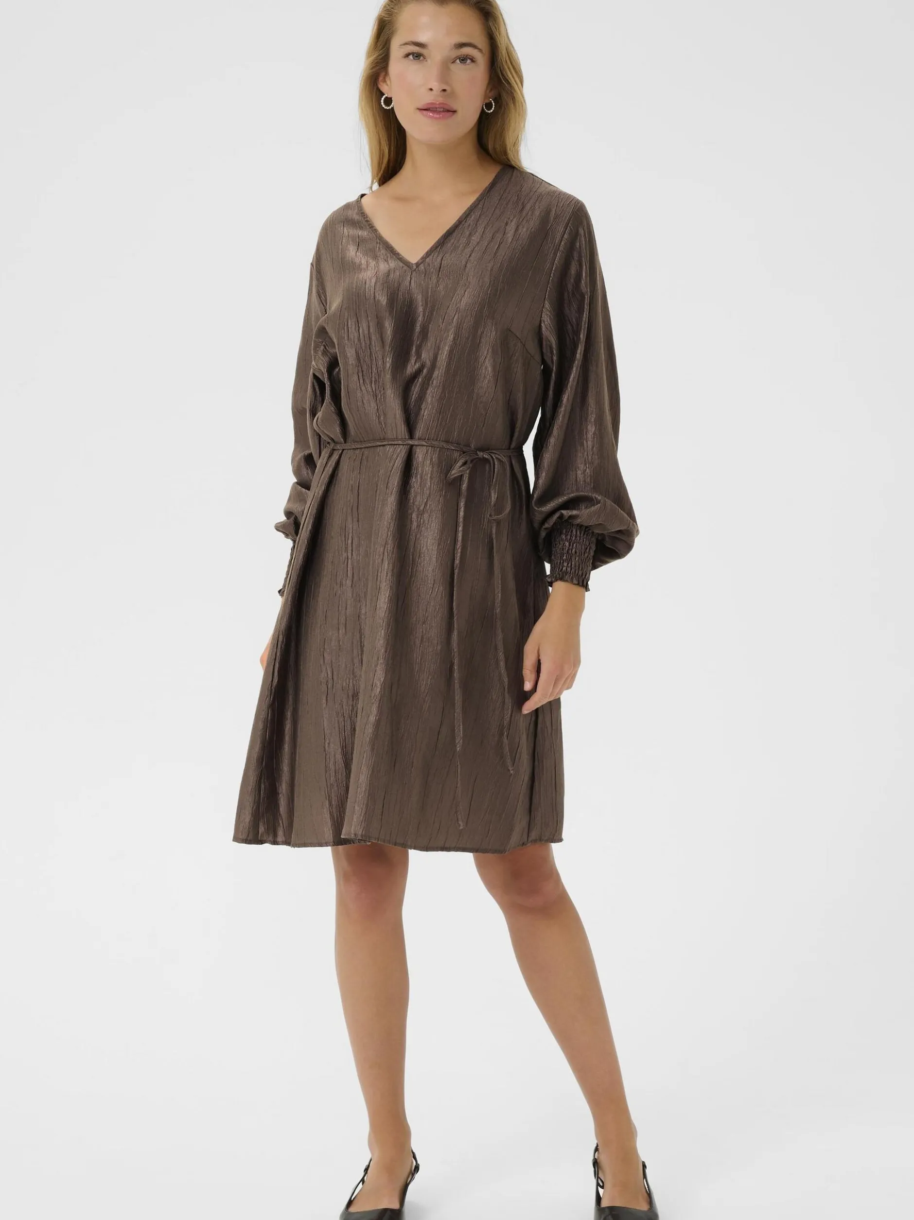 Kaffe Damen Kleid KArizz in braun
