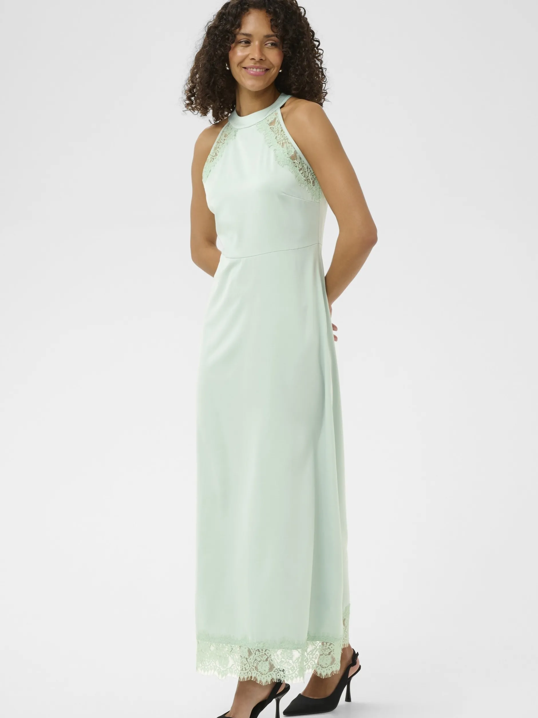 Kaffe Damen Kleid KAsadie in grün