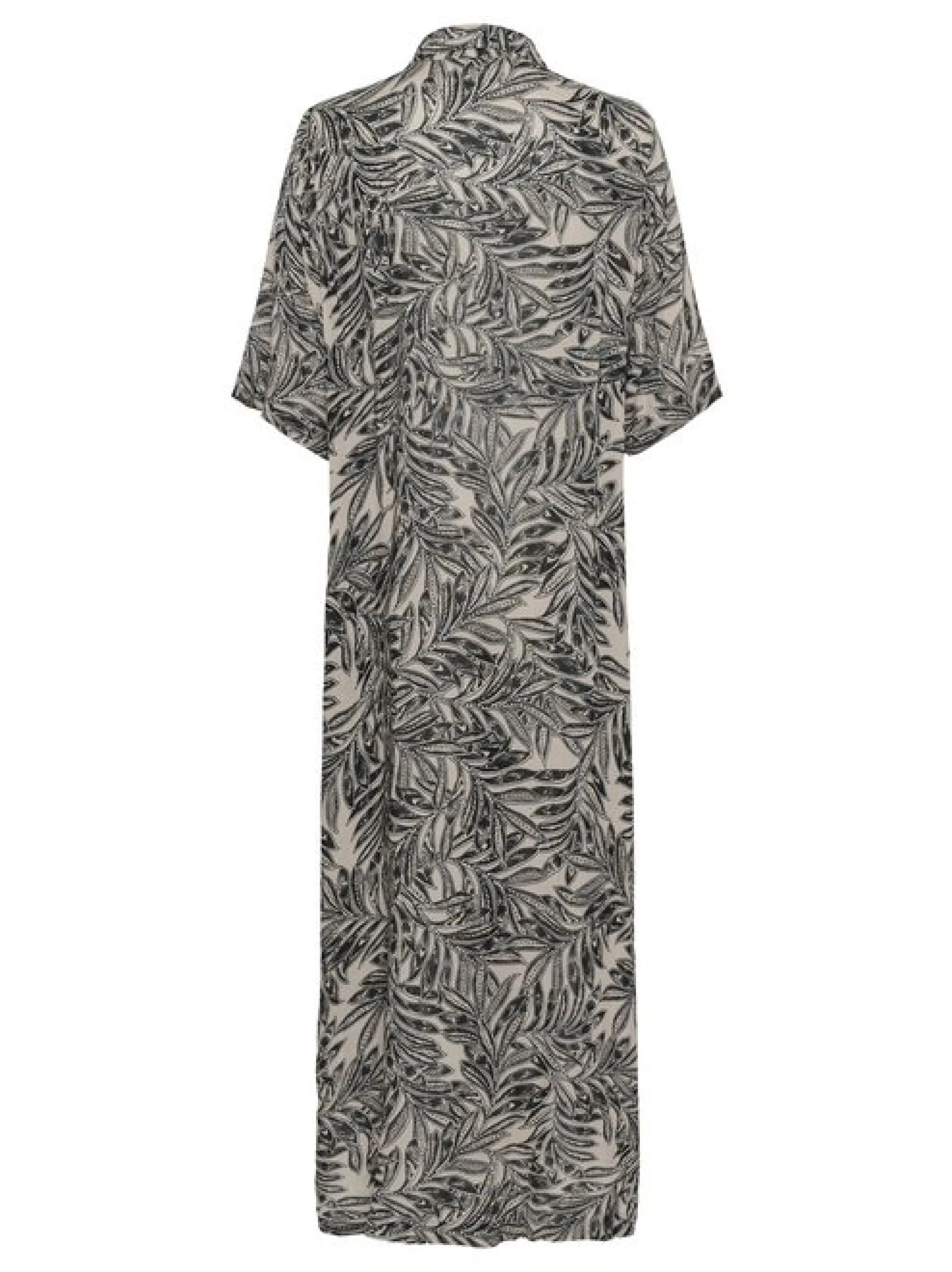 Kaffe Damen Kleid KAthora in ecru schwarz
