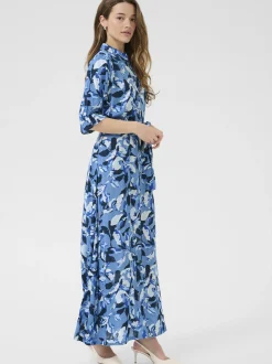 Kaffe Damen Kleid KAvelana in blau