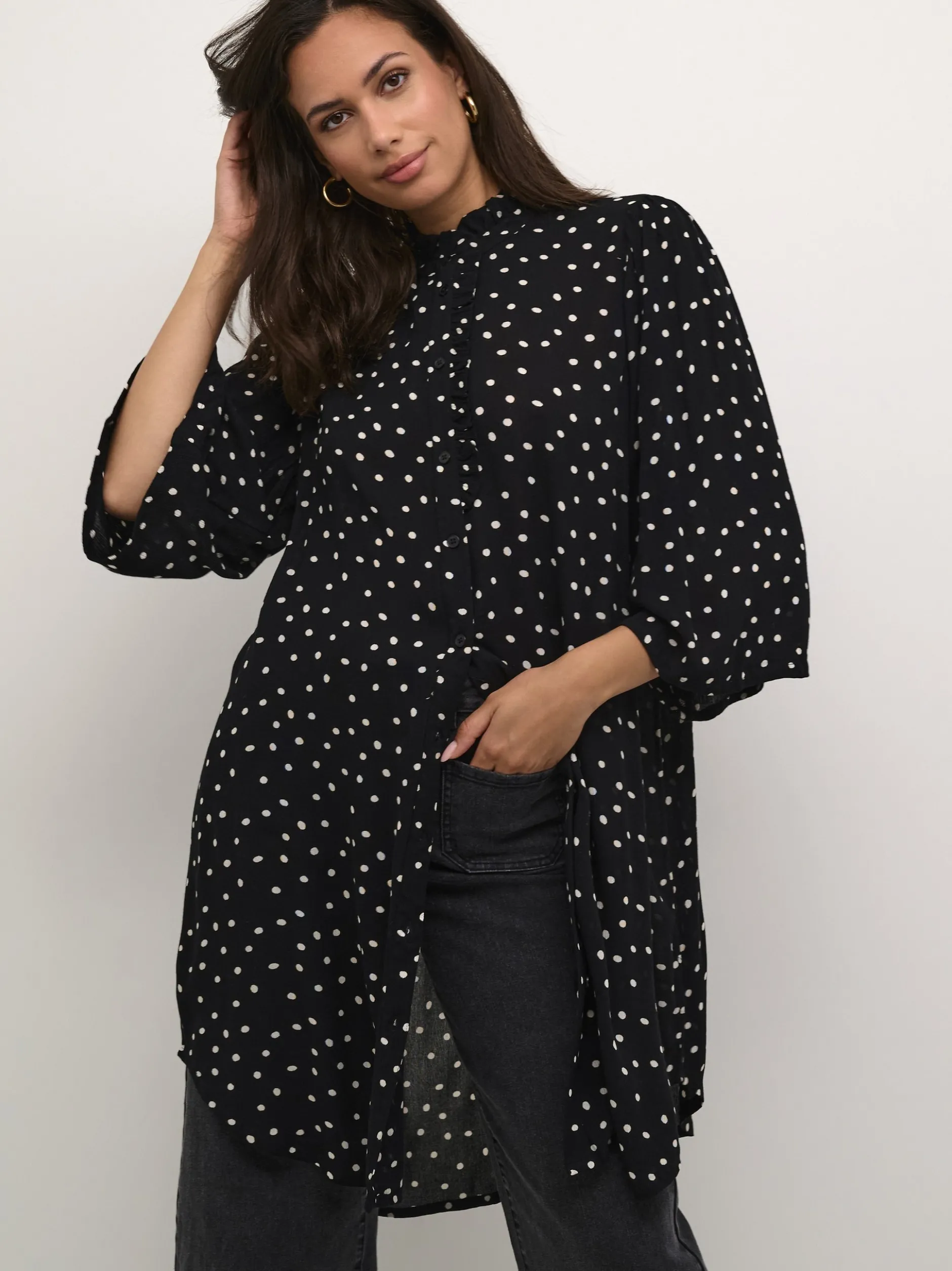 Kaffe Damen Kleid KAvinni in schwarz