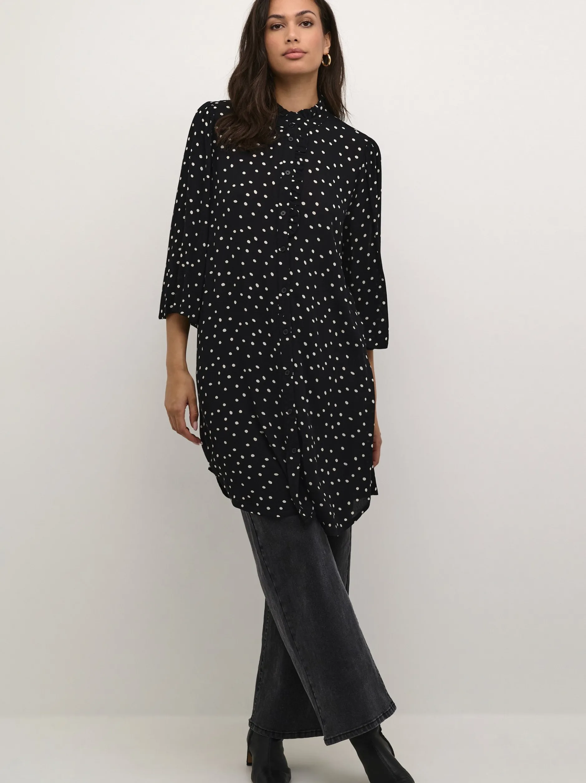 Kaffe Damen Kleid KAvinni in schwarz