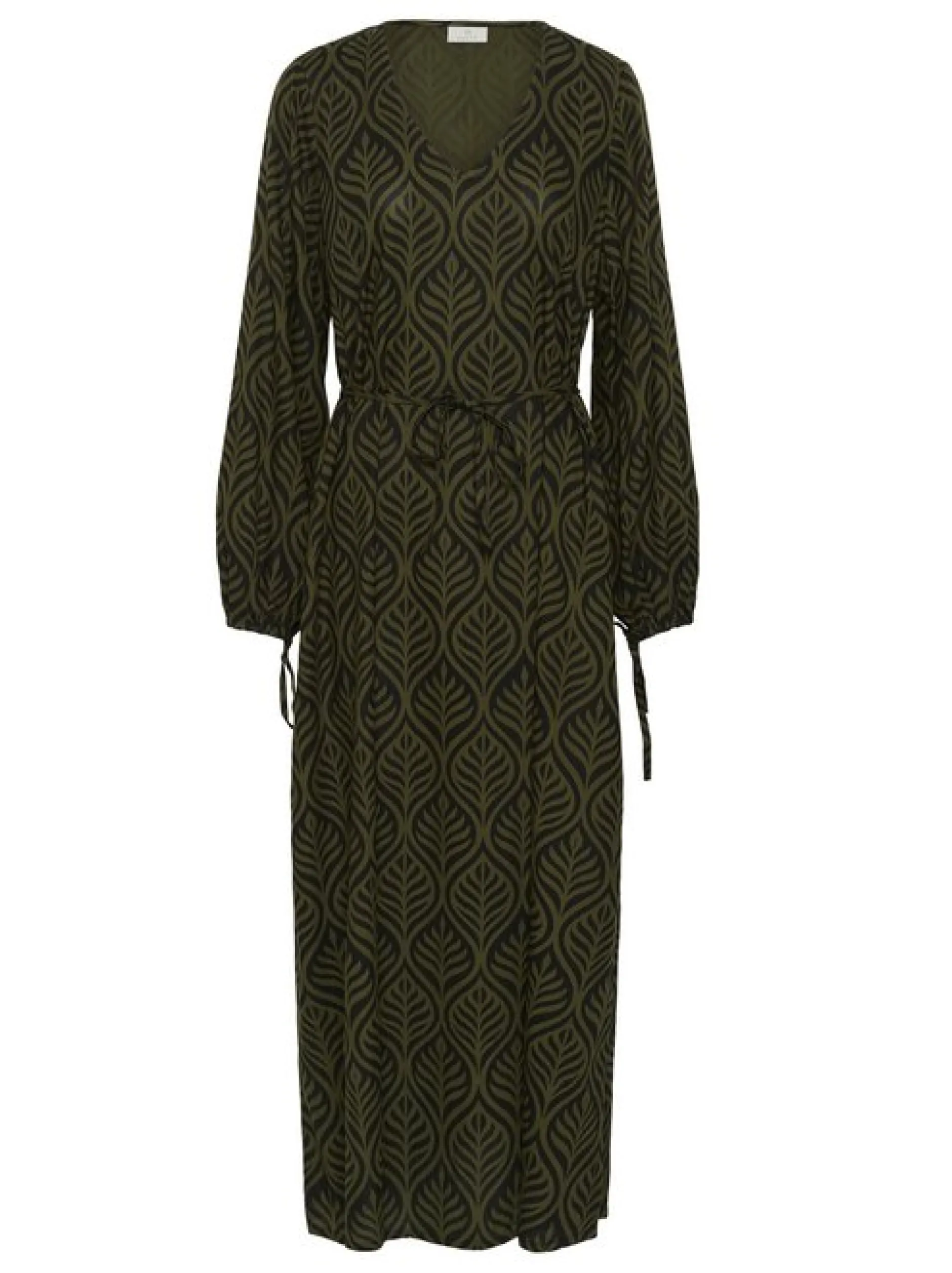 Kaffe Damen Kleid KAvioletta in schwarz grün