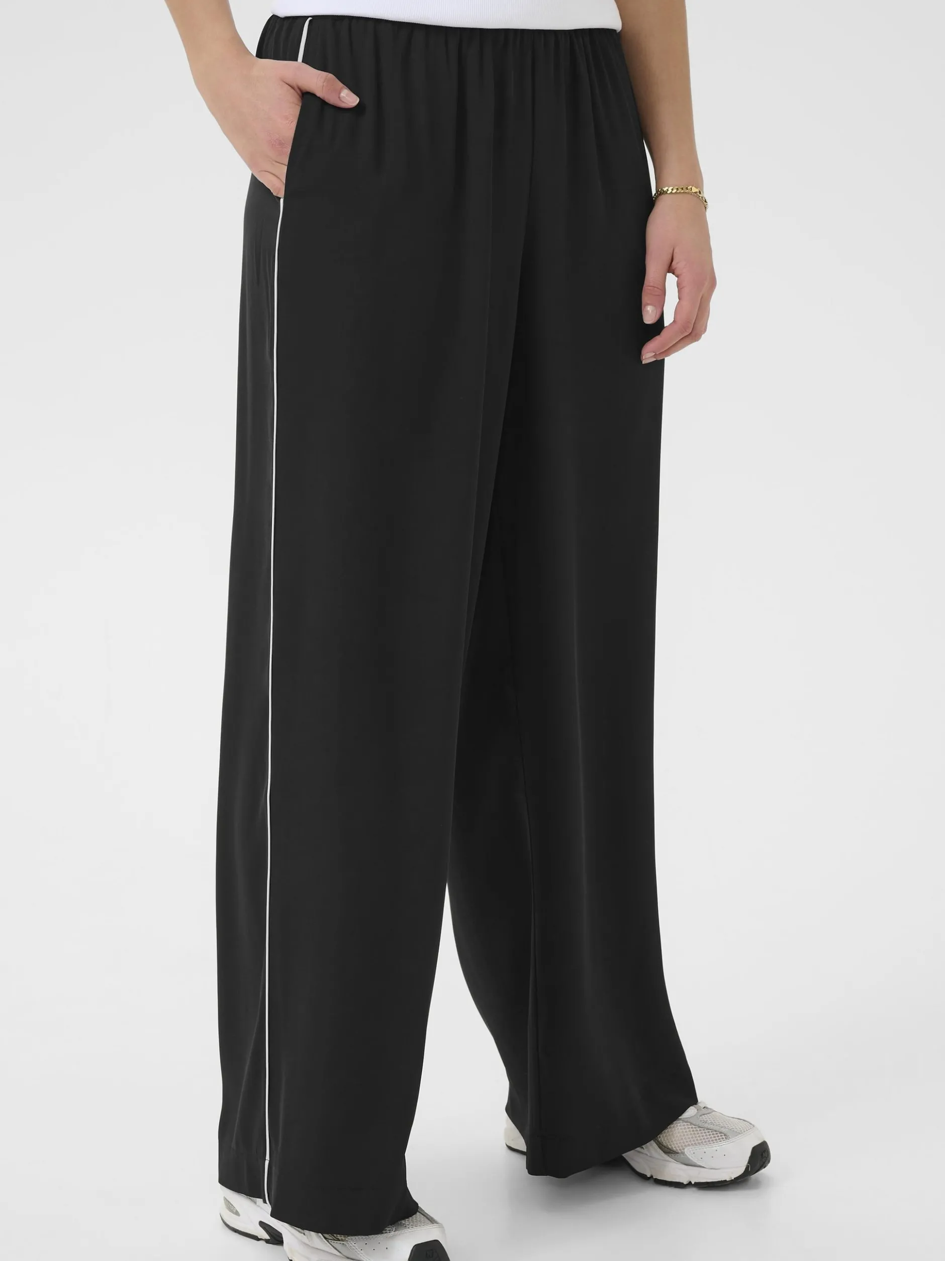 Kaffe Damen Leggings KAtessa Elastische Taille in schwarz